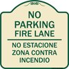 Signmission No Estacione Zona Contra Incendio Heavy-Gauge Aluminum Architectural Sign, 18" H, TG-1818-23848 A-DES-TG-1818-23848